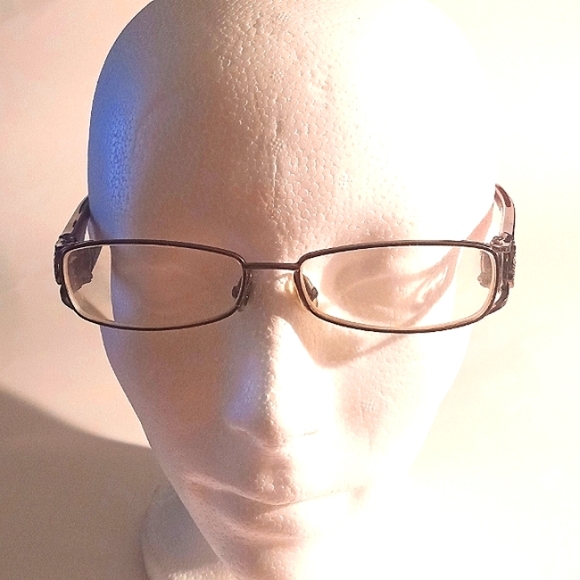 Vintage Gucci GG Women's Brownish  Bronze Eyeglasses Frames with Rhinestones - Picture 4 of 12